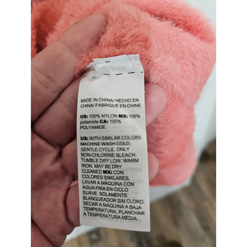 Chicos Coral Pink‎ Fuzzy Eyelash Knit Scoop Neck Sweater Size 00 XS